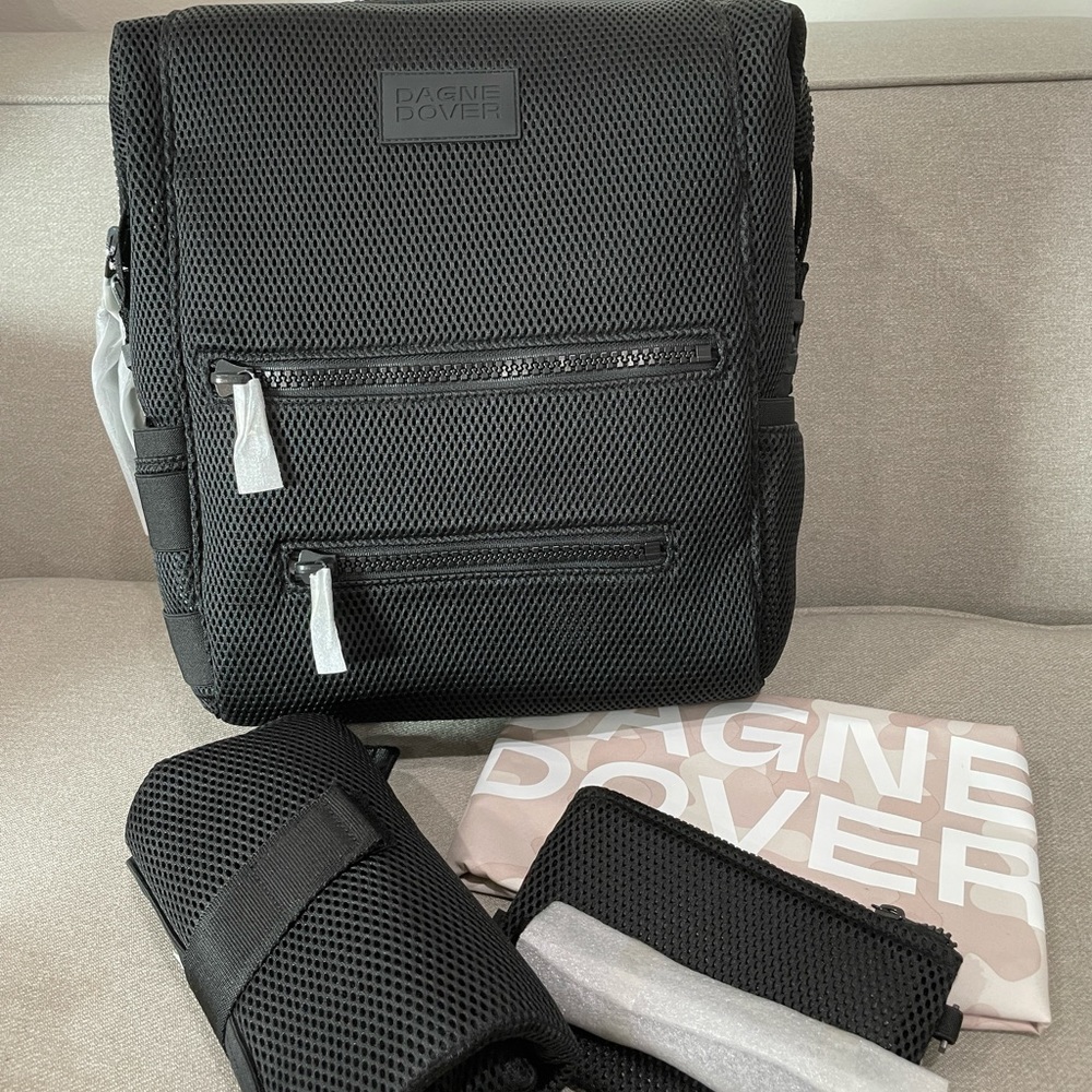 Dagne Dover Large Indi Air Mesh Diaper Backpack - Onyx/Black